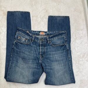 BOSS ORANGE butterfly Straight Blue Jeans 33x34
